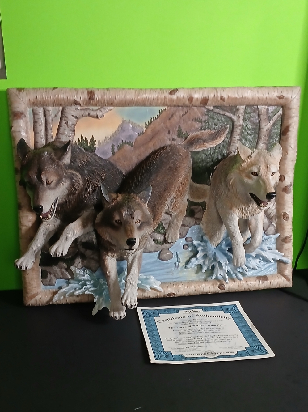 The Bradford Exchange Limited Edition Print – White, Black, Blue Text